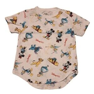 Disney 100th Anniversary D23 Mickey & Friends All Over Print Women’s Large Tee